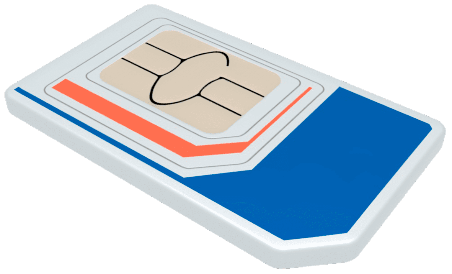 3d render of a sim card